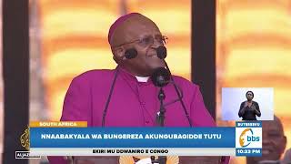 Okukungubagira Desmond Tutu, South Africa Erangiridde Sabbiiti Nnamba