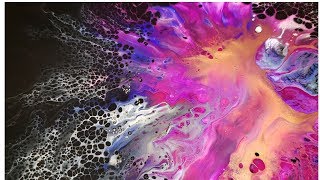 Dutch Pour_On a Black Base_Galaxy Colors_Viewer Request_Primary Elements_Arteza_#Paintitforward2019