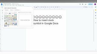 How to insert clock symbol in Google Docs