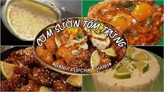 Nấu Ăn : Cơm Sườn Tôm Trứng  || #foodie #amthuc #tulammonan #tomhum