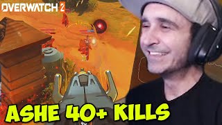 Summit1g \u0026 xQc go absolutely crazy in Overwatch 2 - Ashe 40+ kills Escort Game