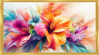 Vibrant Floral Elegance: Frame TV Art That Brings Life to Your Space/ Screensaver