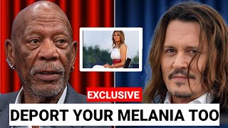 2mins Ago Morgan Freeman \u0026 Jonny Depp DESTROY Melania and Trump with ONE WORD