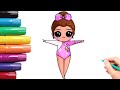 How to Draw a Cute Gymnast step by step Easy Chibi