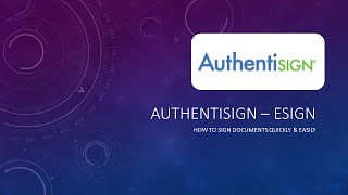 How To Esign using Authentisign