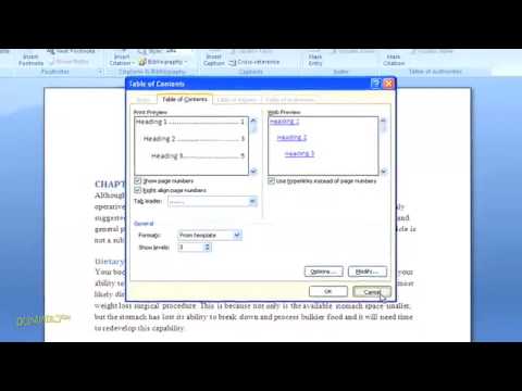 How to Create a Table of Contents in Word 2007 For Dummies How to Create a Table of Contents in Word 2007 For Dummies