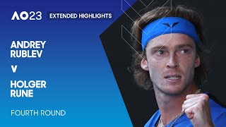 Andrey Rublev v Holger Rune Extended Highlights | Australian Open 2023 Fourth Round