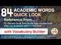 84 Academic Words Quick Look Ref from 