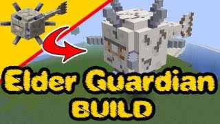 Minecraft Elder Guardian - Elder Guardian Statue, Mob Build, PS4, XBox, PC, Pock