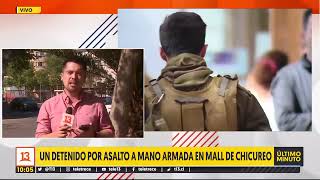 Detienen a presunto involucrado en robo en Mall de Chicureo