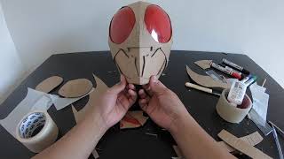 DIY How to make Kamen Rider Kuuga Helmet from Cardboard