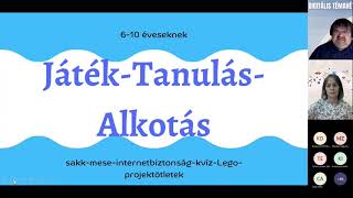 Játék-tanulás-alkotás - Digitális Témahét projektötletek