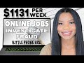 🤑 $1131 PER WEEK ONLINE JOBS! GET PAID TO INVESTIGATE FRAUD! WORK FROM HOME JOBS 2022