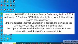 How to build WildFly 26.1.3 from Source Code using Jenkins 2.375 and Maven 3.8 without SCM