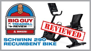 Schwinn 290 Recumbent Bike - Product Review from Big Mike and BigGuyTreadmillReview.com