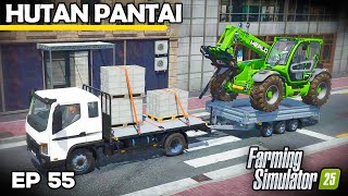 THE SHED CONSTRUCTION RESUMES!! | Farming Simulator 25 - Hutan Pantai | Episode 55