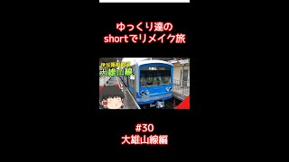 【鉄道】ゆっくり達の #shorts でリメイク旅 Part30 大雄山線編 #鉄道旅 #伊豆箱根鉄道 #大雄山線