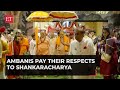 Anant-Radhika Wedding: Ambanis pay their respects to Shankaracharya of Jyotirmath and Dwarka Peeth