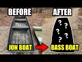 CHEAP JON BOAT to BASS BOAT Build (UNDER $500) It's COMPLETE!