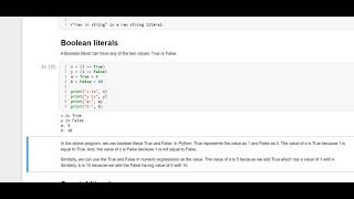 Literals in Python Programming Language