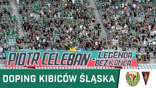 KIBICE: Doping fanów WKS-u podczas meczu Śląsk Wrocław - Pogoń Szczecin