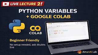Live: Python Variables + Google Colab | Zero to Coding Basics