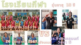 วอลเลย์บอล รายการโรงเรียนกีฬา  รร.กีฬาจังหวัดอ่างทอง พบ รร.กีฬานครนนท์วิทยา 6  รุ่น 18  ปี