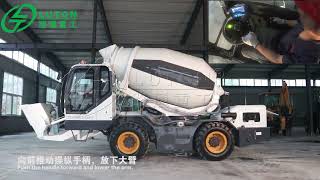 How to operate LUTON self loading concrete mixer truck?