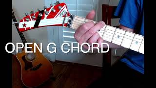 Open G Chord   For Left Handed Players