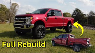 REBUILDING A WRECKED 2021 F250 SUPERDUTY IN 25 MINS