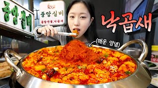 (Sub) I'm Blessed by the Never-Ending Nakgopsae✨ Nakgopsae Mixed with Spicy Sauce Mukbang