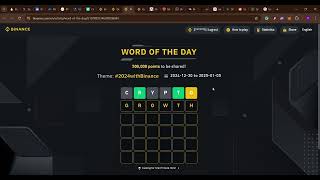 Binance WOTD | WODL 31st December 2024 | Theme: 2024 With Binance | Binance Crypto WODL Answer Today