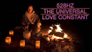 528hz Singing Bowl Beach Campfire Sound Bath (No Talking) Universal Love Meditation / Sleep /Healing