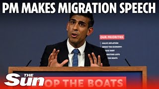 PM Rishi Sunak makes speech on migration amid Rwanda row