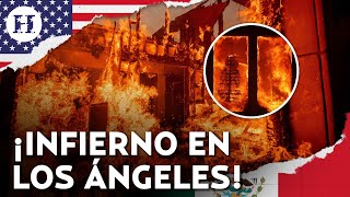 ¡Fuertes imágenes! Incontrolables incendios dejan 2 muertos y 80 mil evacuados en Los Ángeles