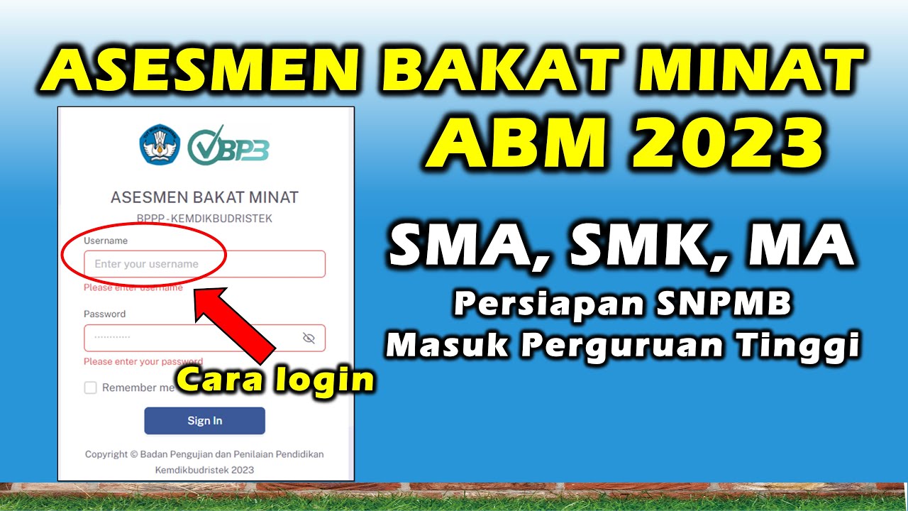 Tata Cara Pendaftaran Asesmen Bakat Minat (ABM) 2023 - YouTube