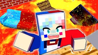 【落ちる😱】床がマグマになって襲ってくるマインクラフト😨【マイクラ Minecraft】ぽっぴんず