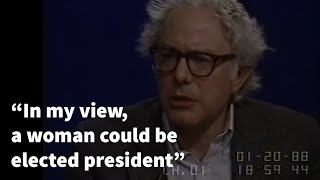 Bernie Sanders saying a woman could become president