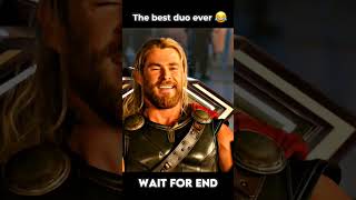 The best duo ever 😂 wait for end #shorts #thor #loki