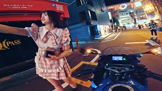 MOTORCYCLE & GIRL | GoPro POV | Tokyo Night Drive