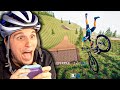 Diese Sprungschanze schießt uns 100m in die Luft! | Fahrrad Simulator