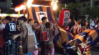 2023.8.27.  土浦市  鹿島神社例大祭(真鍋の祭り・還御祭)  競演を終えて退場していく九ケ町 ①