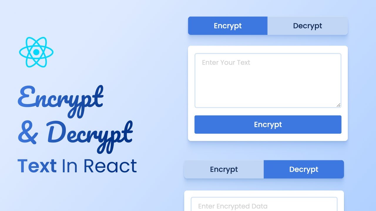 How To Encrypt And Decrypt Text In React Js Youtube