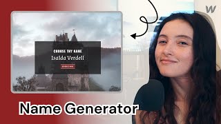 DnD Name Generator using Webflow and Javascript