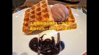 焼きたてワッフル　～濃厚チョコレートジェラート添え～  上島珈琲店 あみプレミアム・アウトレット店