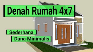 Home Design │DENAH RUMAH UKURAN 4x7