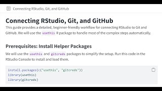 Connecting RStudio, Git, and GitHub