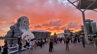 高雄海洋派對/夕陽餘暉灑落在海洋市集的美景