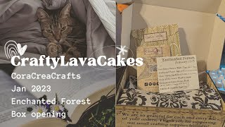 CoraCreaCraft Unboxing | Jan 2023 Enchanted Forest | no talking