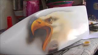 สอนพ่นแอร์บรัชครั้งที่ 1 ( Airbrush Eagle )